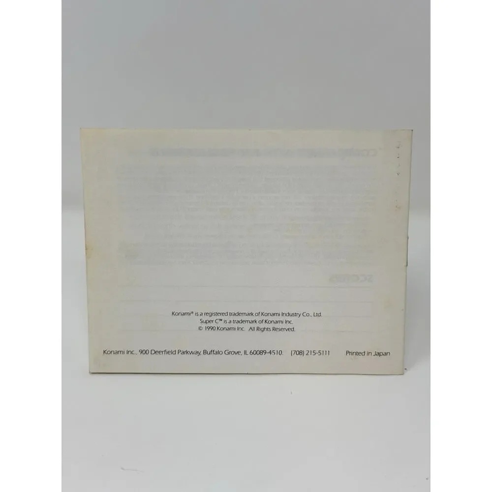 Contra Nintendo NES Cartridge With Manual Tested Authentic